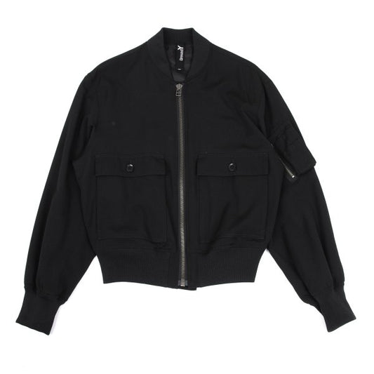 Ground Y 25SS Wool Gabardine Double Bomber Black Size 3