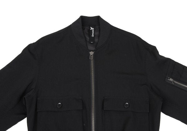 Ground Y 25SS Wool Gabardine Double Bomber Black Size 3
