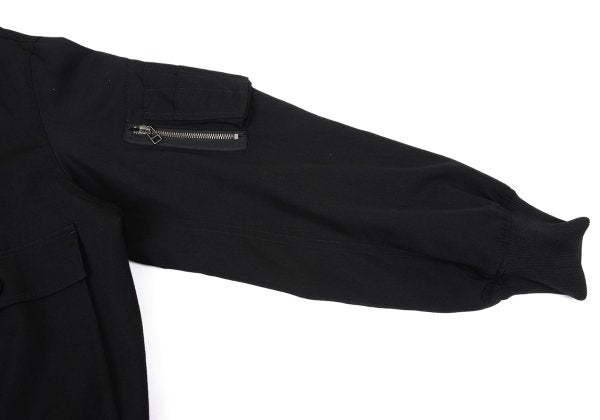 Ground Y 25SS Wool Gabardine Double Bomber Black Size 3
