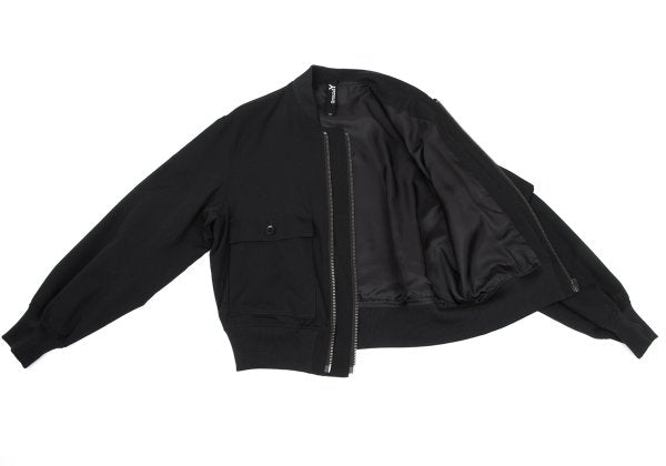 Ground Y 25SS Wool Gabardine Double Bomber Black Size 3