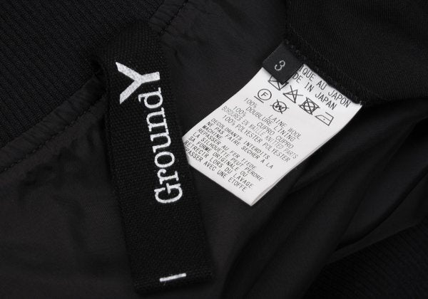 Ground Y 25SS Wool Gabardine Double Bomber Black Size 3
