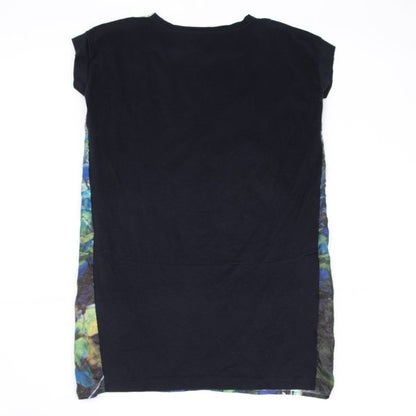 TSUMORI CHISATO Front Print Silk Cotton Navy Multi Blouse Size 2