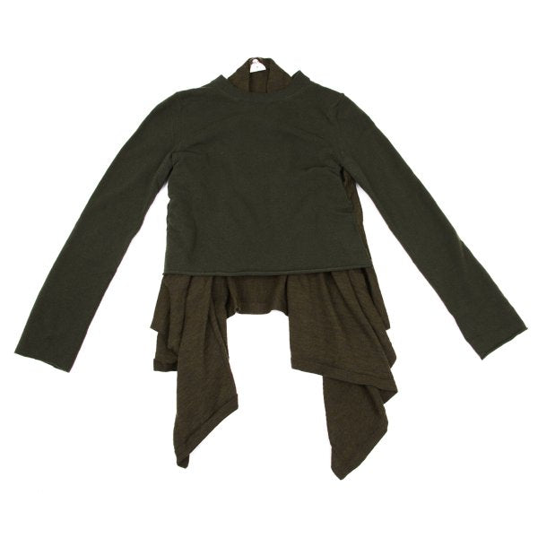 COMME des GARCONS Draped Wool Knit Sweater Khaki Size S
