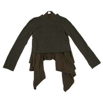 COMME des GARCONS Draped Wool Knit Sweater Khaki Size S