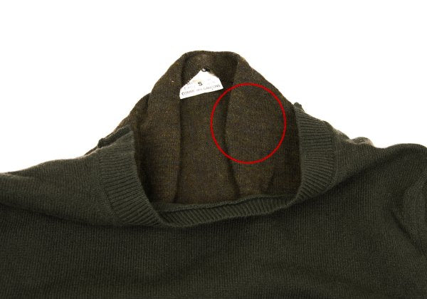 COMME des GARCONS Draped Wool Knit Sweater Khaki Size S
