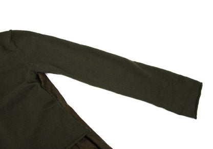 COMME des GARCONS Draped Wool Knit Sweater Khaki Size S
