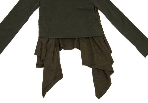 COMME des GARCONS Draped Wool Knit Sweater Khaki Size S