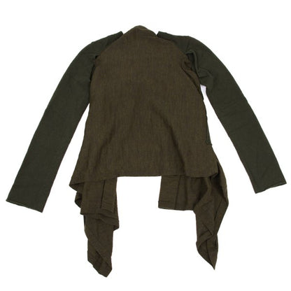 COMME des GARCONS Draped Wool Knit Sweater Khaki Size S