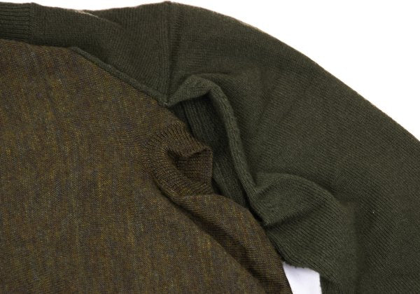 COMME des GARCONS Draped Wool Knit Sweater Khaki Size S