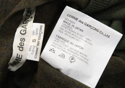 COMME des GARCONS Draped Wool Knit Sweater Khaki Size S