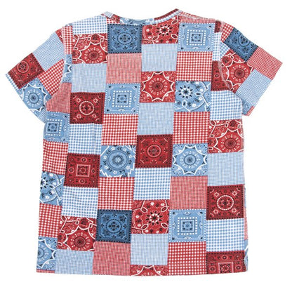 JUNYA WATANABE MAN PINK Patchwork Fringe T-Shirt Blue Size S