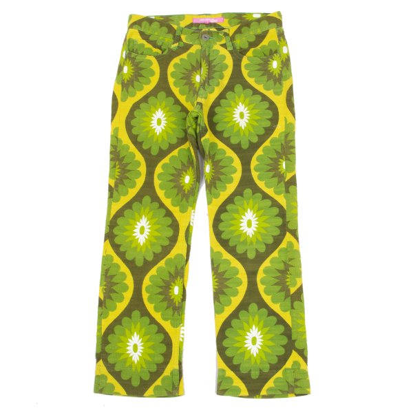 JUNYA WATANABE PINK Graphic Print Cotton Pants Green Size S