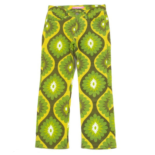 JUNYA WATANABE PINK Graphic Print Cotton Pants Green Size S