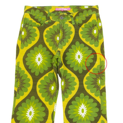 JUNYA WATANABE PINK Graphic Print Cotton Pants Green Size S
