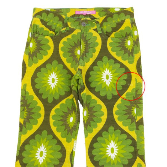 JUNYA WATANABE PINK Graphic Print Cotton Pants Green Size S