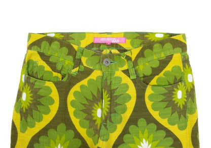 JUNYA WATANABE PINK Graphic Print Cotton Pants Green Size S
