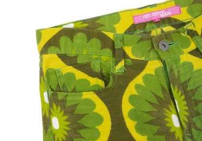 JUNYA WATANABE PINK Graphic Print Cotton Pants Green Size S