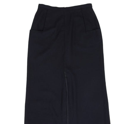 Yohji Yamamoto FEMME 05AW Wool Piped Slit Skirt Navy Size 3