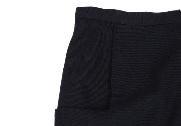 Yohji Yamamoto FEMME 05AW Wool Piped Slit Skirt Navy Size 3
