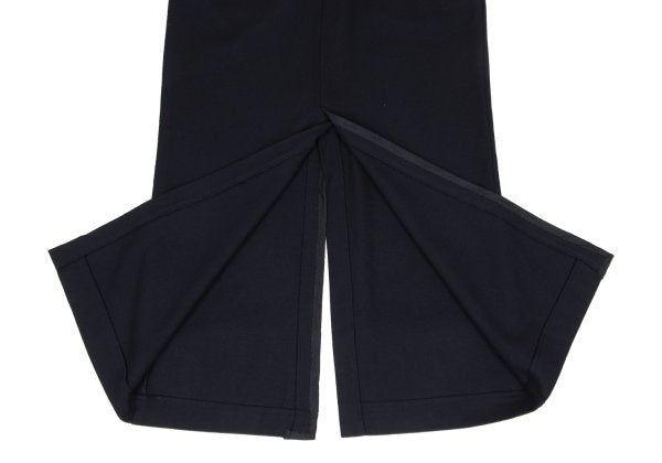 Yohji Yamamoto FEMME 05AW Wool Piped Slit Skirt Navy Size 3