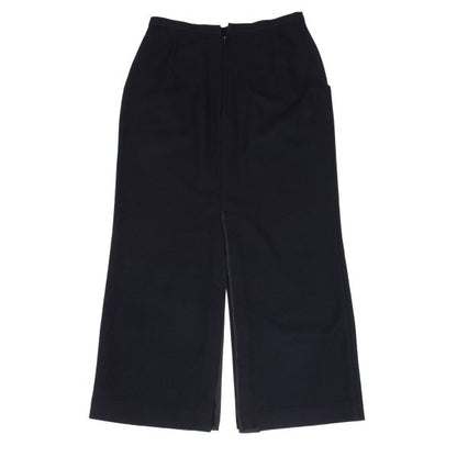 Yohji Yamamoto FEMME 05AW Wool Piped Slit Skirt Navy Size 3