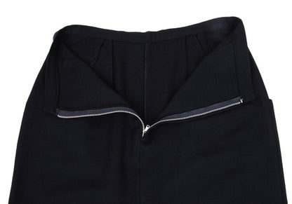 Yohji Yamamoto FEMME 05AW Wool Piped Slit Skirt Navy Size 3