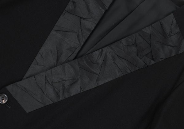 ISSEY MIYAKE MEN Wool Wrinkled Silk Jacket Black Size L