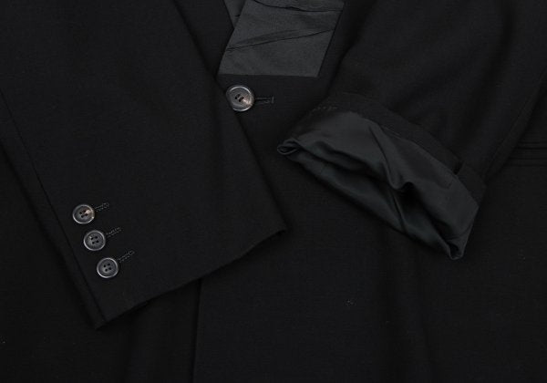 ISSEY MIYAKE MEN Wool Wrinkled Silk Jacket Black Size L