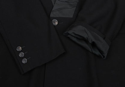 ISSEY MIYAKE MEN Wool Wrinkled Silk Jacket Black Size L