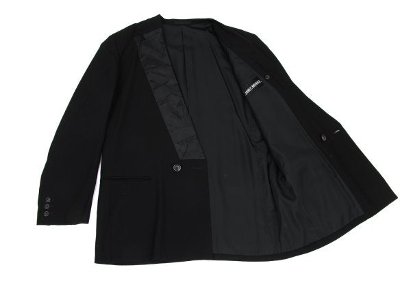 ISSEY MIYAKE MEN Wool Wrinkled Silk Jacket Black Size L