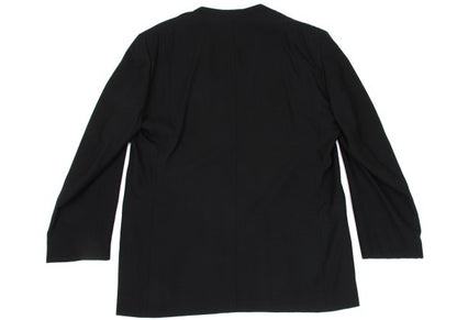 ISSEY MIYAKE MEN Wool Wrinkled Silk Jacket Black Size L