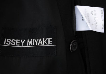 ISSEY MIYAKE MEN Wool Wrinkled Silk Jacket Black Size L