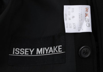 ISSEY MIYAKE MEN Wool Wrinkled Silk Jacket Black Size L