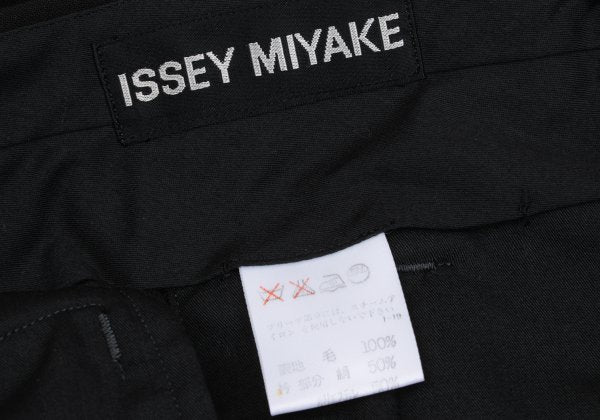 ISSEY MIYAKE MEN Wool Two-Tuck Pants Black Size L