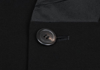 ISSEY MIYAKE MEN Wrinkle Silk Paneled Wool Black Size L
