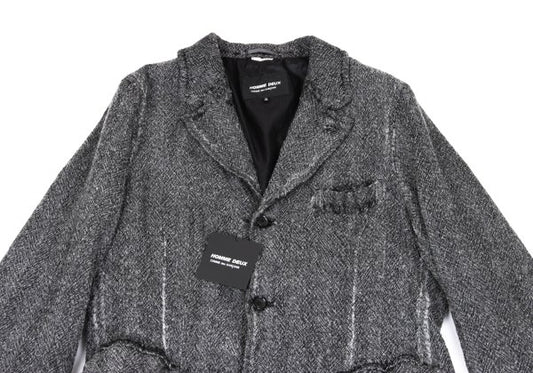 COMME des GARCONS HOMME DEUX Treated Wool Coat Gray Size XL