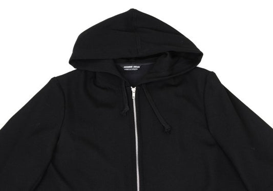 COMME des GARCONS HOMME DEUX Wool Hooded Coat Black Size M