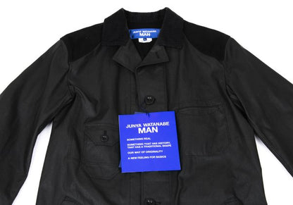 JUNYA WATANABE MAN Coated Cotton Leather Coat Black Size L