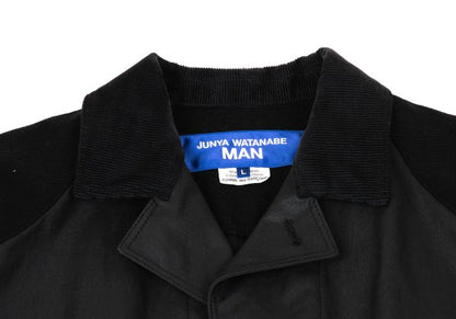JUNYA WATANABE MAN Coated Cotton Leather Coat Black Size L