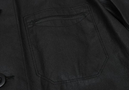 JUNYA WATANABE MAN Coated Cotton Leather Coat Black Size L