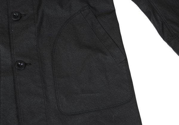 JUNYA WATANABE MAN Coated Cotton Leather Coat Black Size L