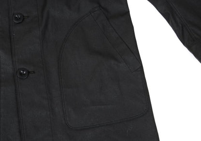 JUNYA WATANABE MAN Coated Cotton Leather Coat Black Size L
