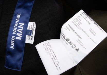 JUNYA WATANABE MAN Coated Cotton Leather Coat Black Size L