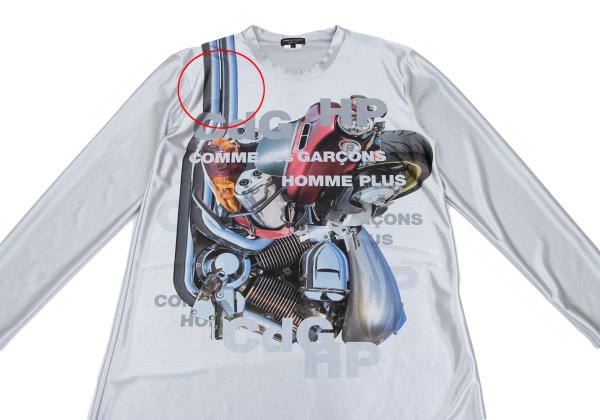 COMME des GARCONS HOMME PLUS Bike Print Sleeve Top Size L