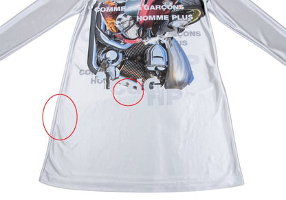 COMME des GARCONS HOMME PLUS Bike Print Sleeve Top Size L