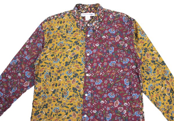 COMME des GARCONS SHIRT Floral Print Shirt Bordeaux Size L