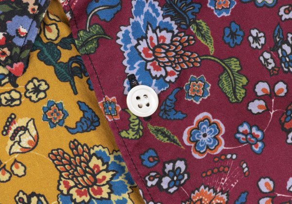 COMME des GARCONS SHIRT Floral Print Shirt Bordeaux Size L
