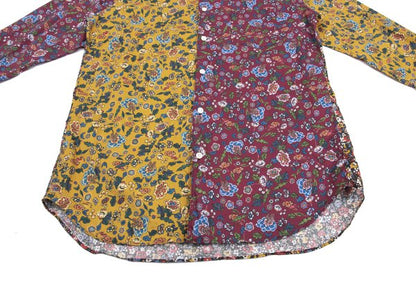 COMME des GARCONS SHIRT Floral Print Shirt Bordeaux Size L