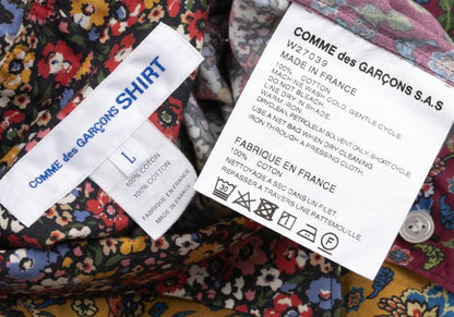 COMME des GARCONS SHIRT Floral Print Shirt Bordeaux Size L