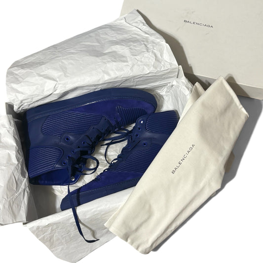 Balenciaga Panelled Leather High Blue Size 41